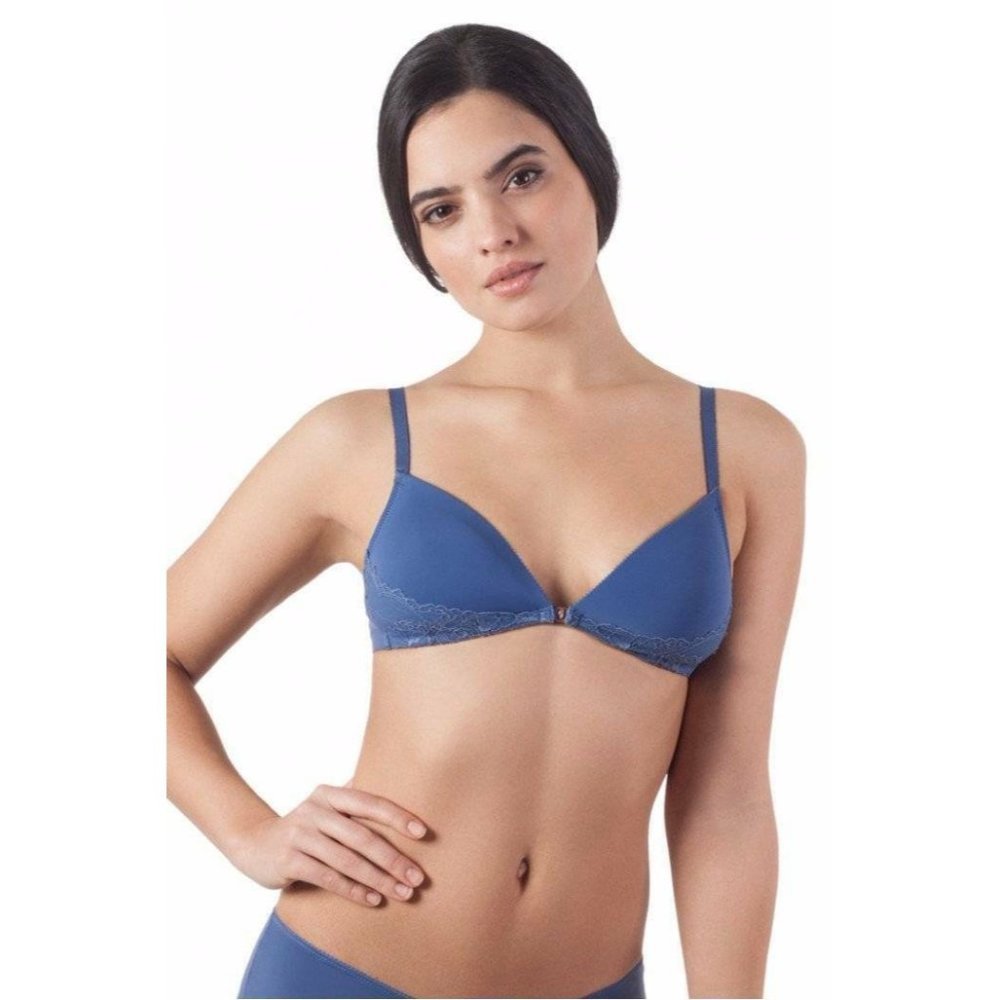 Skarlett Blue Soiree Convertible Wireless Plunge T-Shirt Bra Blue 32D #1737120